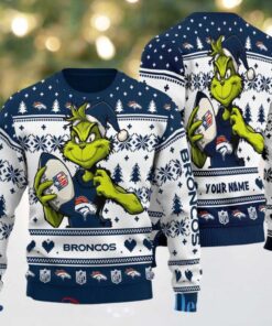 Denver Broncos Grinch With Balls NFL Ugly Christmas Sweater Denver Broncos Grinch With Balls NFL Ugly Christmas Sweater