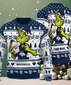Denver Broncos Grinch With Balls NFL Ugly Christmas Sweater