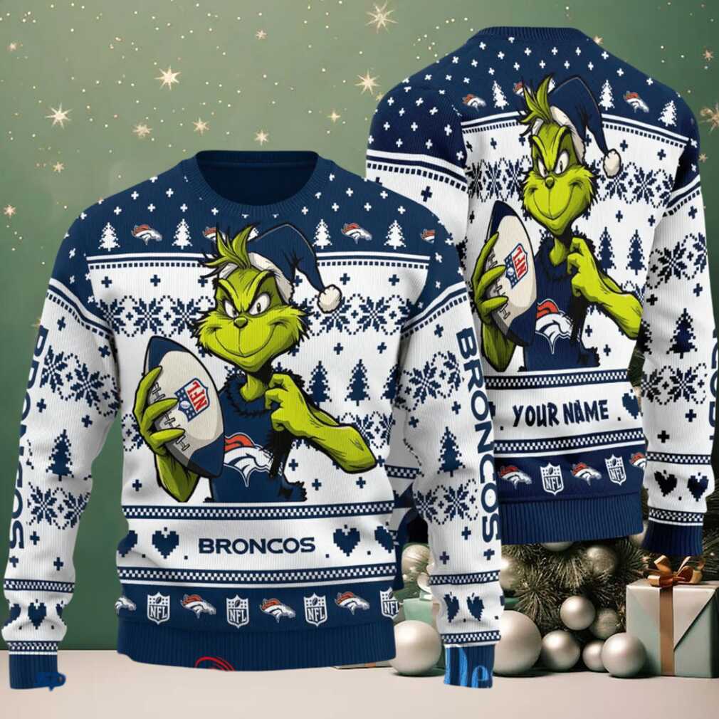 Denver Broncos Grinch With Balls NFL Ugly Christmas Sweater Denver Broncos Grinch With Balls NFL Ugly Christmas Sweater