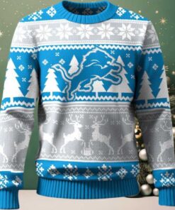 Detroit Lions Ugly Christmas Sweater For NFL Holiday Parties