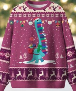Dinosaur Books Ugly Christmas Sweater