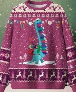 Dinosaur Books Ugly Christmas Sweater