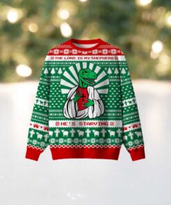 Dinosaur Religion Ugly Christmas Sweatshirt
