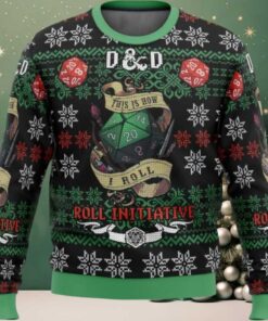 Dnd Roll Initiative Ugly Christmas Sweater Dnd Roll Initiative Ugly Christmas Sweater