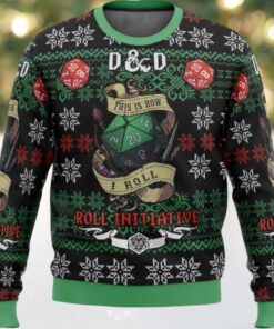 Dnd Roll Initiative Ugly Christmas Sweater