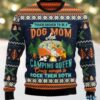 Pug Dog Mom Dad Wreath Ugly Christmas Sweatshirt Womens Green Pug Dog Mom Dad Wreath Ugly Christmas Sweatshirt Womens Green