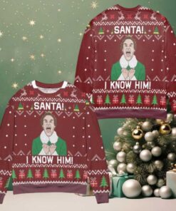Elf Santa I Know Him Ugly Christmas Sweater