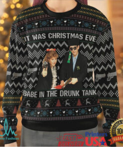 Eve in the Drunk Tank… Again Ugly Christmas Sweatshirt