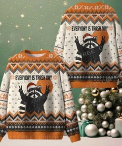 Everyday Is Trash Day Ugly Christmas Knit Sweatshirt