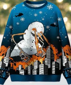 Evil Snowman City Destruction Jumper Ugly Sweater Evil Snowman City Destruction Jumper Ugly Sweater