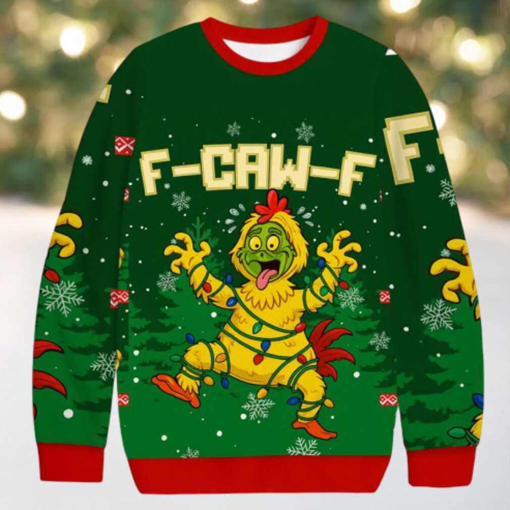 F Caw F Chicken Christmas Ugly Sweatshirt F Caw F Chicken Christmas Ugly Sweatshirt