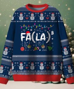 Fa La La La Christmas Teacher Ugly Fluffy Christmas Sweater Fa La La La Christmas Teacher Ugly Fluffy Christmas Sweater