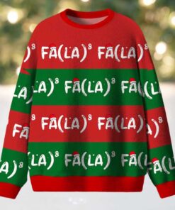Fa La La La Funny Math Teacher Ugly Fluffy Christmas Sweater