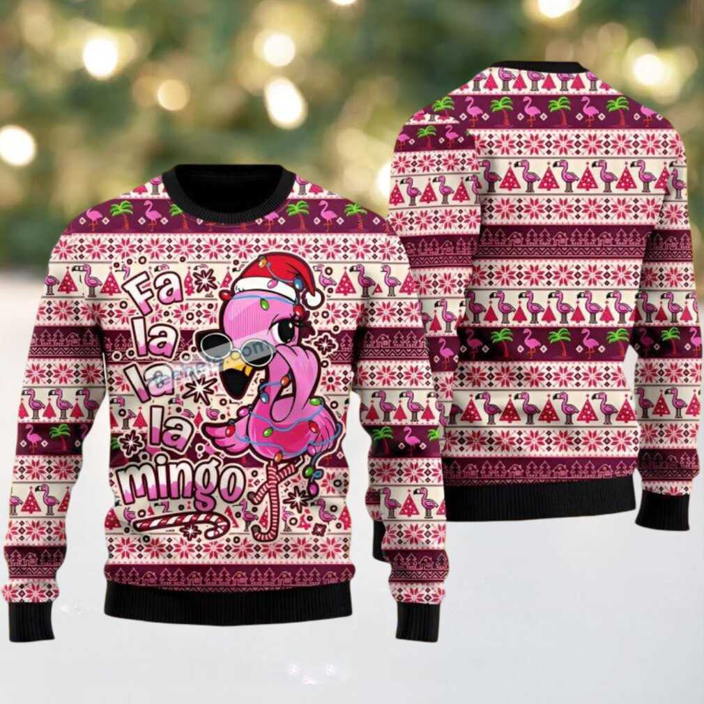 Fa La La Mingo Flamingo Ugly Christmas Sweater Cheap Xmas Style Fa La La Mingo Flamingo Ugly Christmas Sweater Cheap Xmas Style