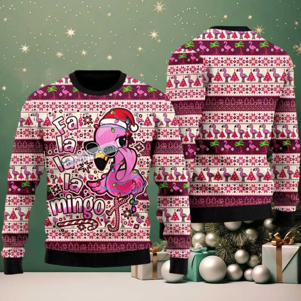 Fa La La Mingo Flamingo Ugly Christmas Sweater Cheap Xmas Style Fa La La Mingo Flamingo Ugly Christmas Sweater Cheap Xmas Style
