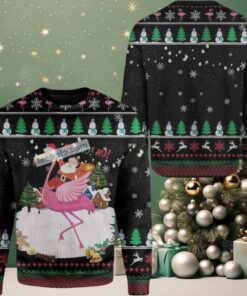 Family Matching Santa Flamingo Ugly Christmas Sweater