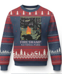 Fire Swamp National Park Ugly Christmas Sweater Inconceivable Fantasy Adventure