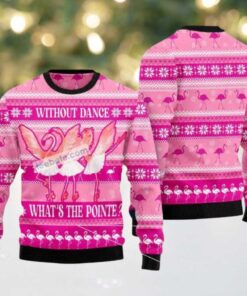 Flamingo Ballet Pink Naughty Flamingo Ugly Christmas Sweater