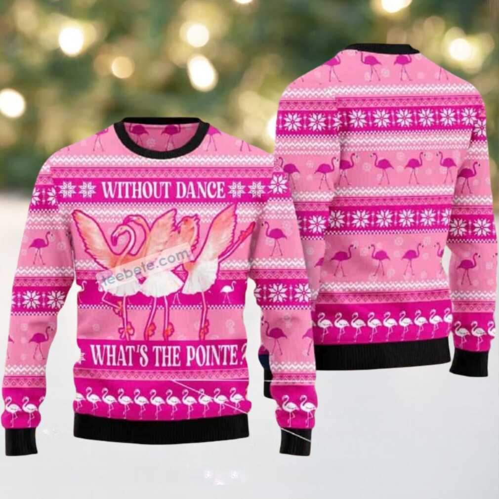 Flamingo Ballet Pink Naughty Flamingo Ugly Christmas Sweater Flamingo Ballet Pink Naughty Flamingo Ugly Christmas Sweater