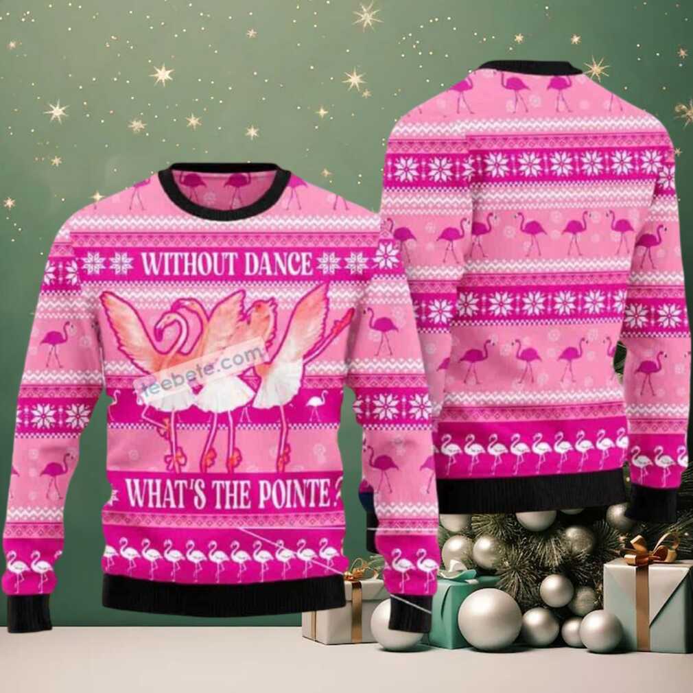 Flamingo Ballet Pink Naughty Flamingo Ugly Christmas Sweater Flamingo Ballet Pink Naughty Flamingo Ugly Christmas Sweater