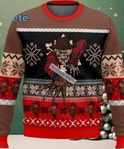 Freddy Krueger A Nightmare On Elm Street Womens Ugly Sweater, hoodie, sweater, long sleeve and tank top Freddy Krueger A Nightmare On Elm Street Womens Ugly Sweater