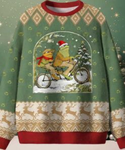 Frogs on Tandem Bicycle Ugly Christmas Sweater Frogs on Tandem Bicycle Ugly Christmas Sweater
