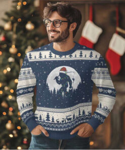 Funny Bigfoot Fishing Xmas Ugly Christmas Sweater Sasquatch Moon Fisherman, hoodie, sweater, long sleeve and tank top Funny Bigfoot Fishing Xmas Ugly Christmas Sweater Sasquatch Moon Fisherman