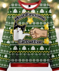 Funny Cat Mom And Dad Ugly Christmas Sweater
