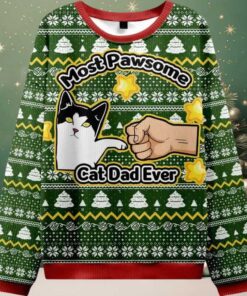 Funny Cat Mom And Dad Ugly Christmas Sweater