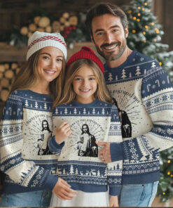 Funny Cheers To The Birthday Boy Ugly Christmas Sweater Xmas Christian Faith