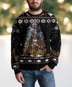 Funny Godzilla Monster Tree Christmas Ugly Christmas Sweater Funny Godzilla Monster Tree Christmas Ugly Christmas Sweater