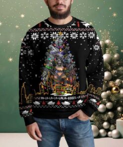 Funny Godzilla Monster Tree Christmas Ugly Christmas Sweater