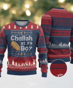 Funny Hanukkah Ugly Christmas Sweater Challah At Ya Boy Jewish Holiday