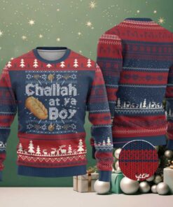 Funny Hanukkah Ugly Christmas Sweater Challah At Ya Boy Jewish Holiday