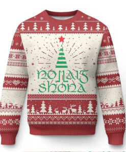 Funny Irish Gaelic Xmas Nollaig Shona Ugly Christmas Sweater Xmas Tree