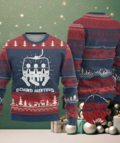 Funny Snowboarding Ugly Christmas Sweater Board Meeting Holiday Snowboard Winter Sport