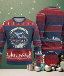 Funny Xmas Ugly Christmas Sweater Exterior Illumination Expert Christmas Lights Home