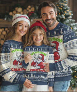 Funny Xmas Weed Ugly Christmas Sweater Merryjuanna Christmas Santa Xmas