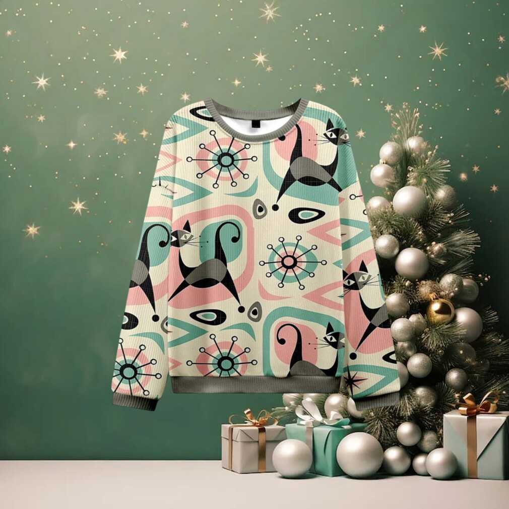 Futuristic Cats Knit Sweatshirt Futuristic Cats Knit Sweatshirt