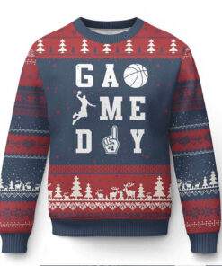 Game Day Basketball Ugly Christmas Sweater Basketball Mom Sports Fan Game Day Basketball Ugly Christmas Sweater Basketball Mom Sports Fan