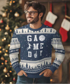 Game Day Basketball Ugly Christmas Sweater Basketball Mom Sports Fan