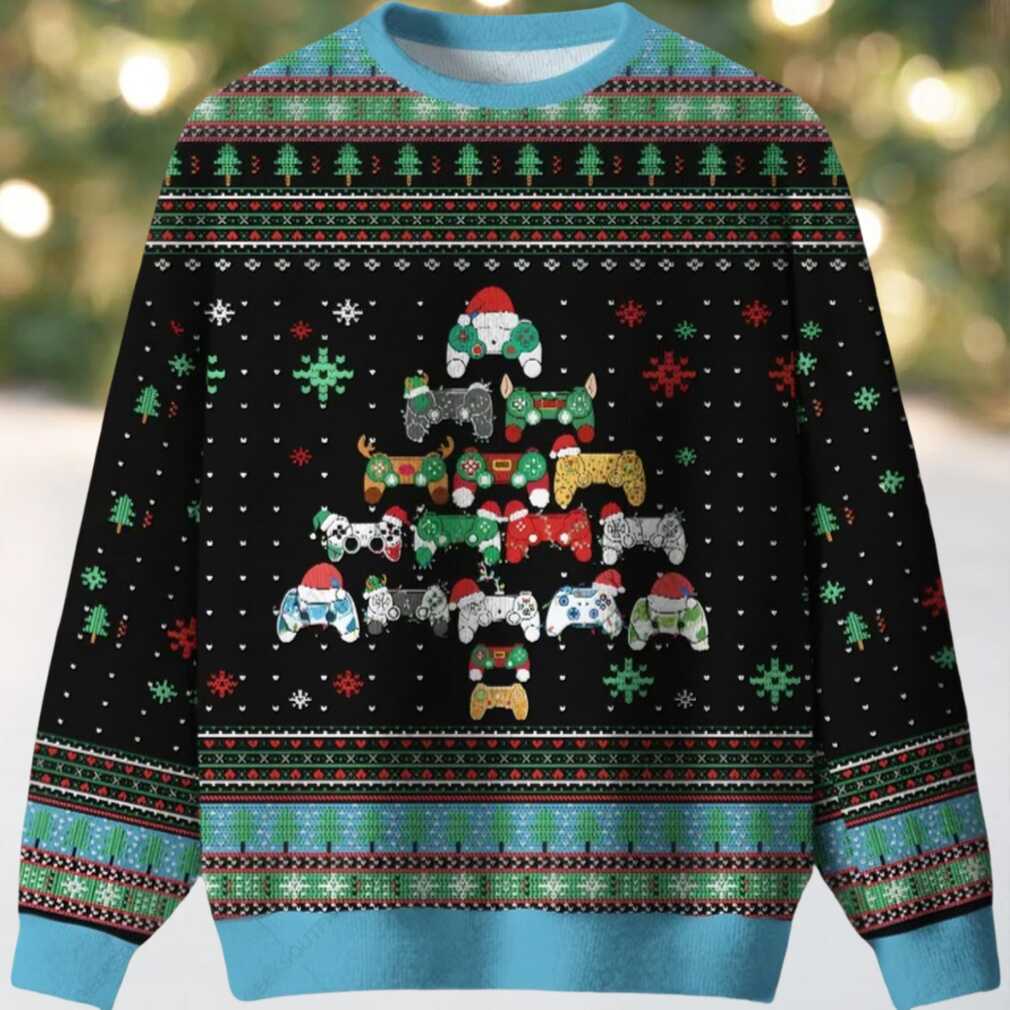 Gamepad Christmas Tree Ugly Christmas Sweater Gamepad Christmas Tree Ugly Christmas Sweater