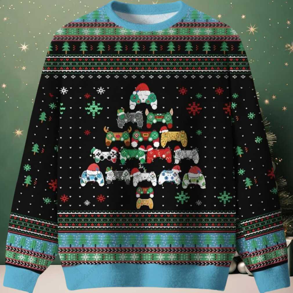 Gamepad Christmas Tree Ugly Christmas Sweater Gamepad Christmas Tree Ugly Christmas Sweater