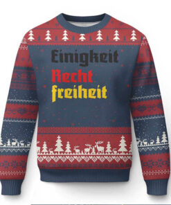 German Heritage Ugly Christmas Sweater Einigkeit Recht Freiheit Germany Flag