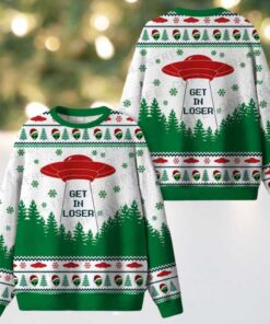 Get In Loser Ugly Christmas Knit Sweatshirt