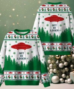 Get In Loser Ugly Christmas Knit Sweatshirt