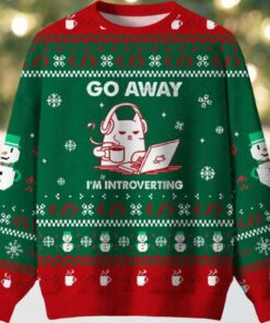 Go Away I’m Introverting Ugly Christmas Sweater