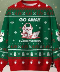 Go Away I’m Introverting Ugly Christmas Sweater