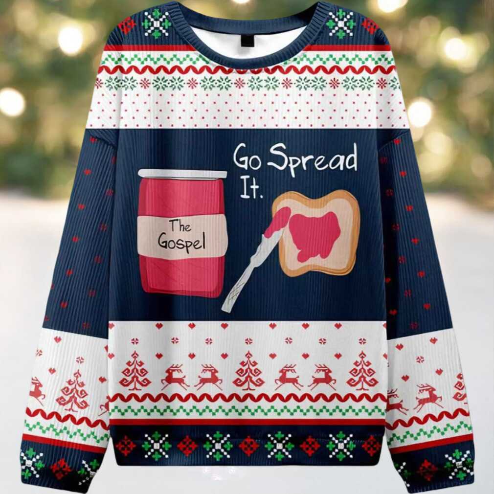 Go Spread It The Gospel Christian Ugly Christmas Sweater Go Spread It The Gospel Christian Ugly Christmas Sweater
