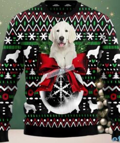 Golden Retriever Dog Face Ugly Holiday Sweater Black, hoodie, sweater, long sleeve and tank top Golden Retriever Dog Face Ugly Holiday Sweater Black
